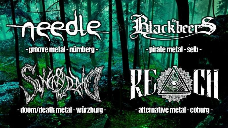 03.03.2023: Reach, The Blackbeers, Sunday of the Dead und Needle im Kopf und Kragen, Fürth