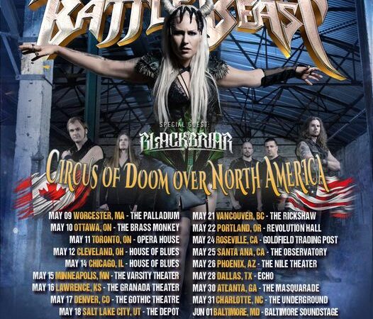 Battle Beast auf „Circus of Doom over Europe“