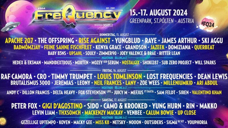 FM4 FREQUENCY FESTIVAL – Line-Up Phase 3