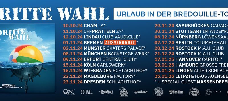 Dritte Wahl auf „Urlaub in der Bredouille-Tour“