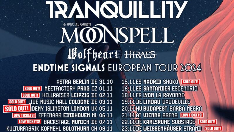 07.11.2024 – Hiraes mit Wolfheart und Moonspell und Dark Tranquility im Backstage, München