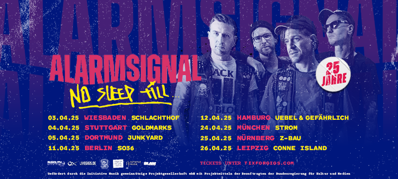 Alarmsignal auf „No Sleep Till…“ Tour 04/25