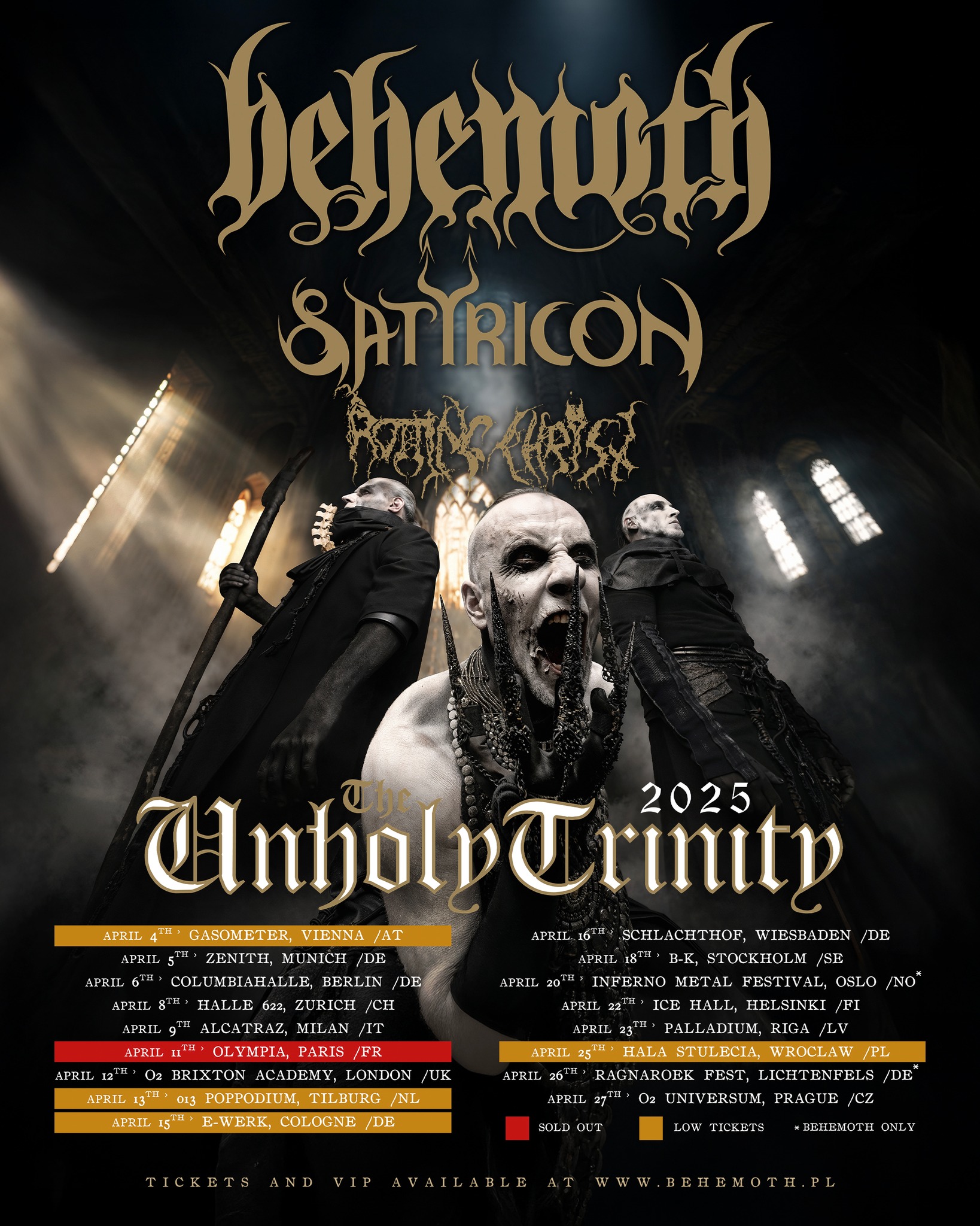 Behemoth auf “The Unholy Trinity” Tour