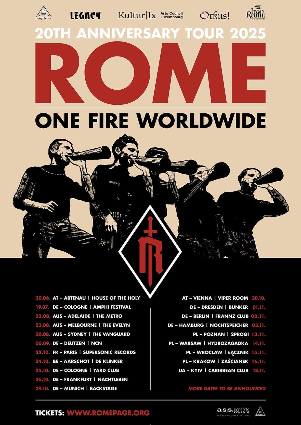 ROME kommen auf 20. Anniversary Tour 2025