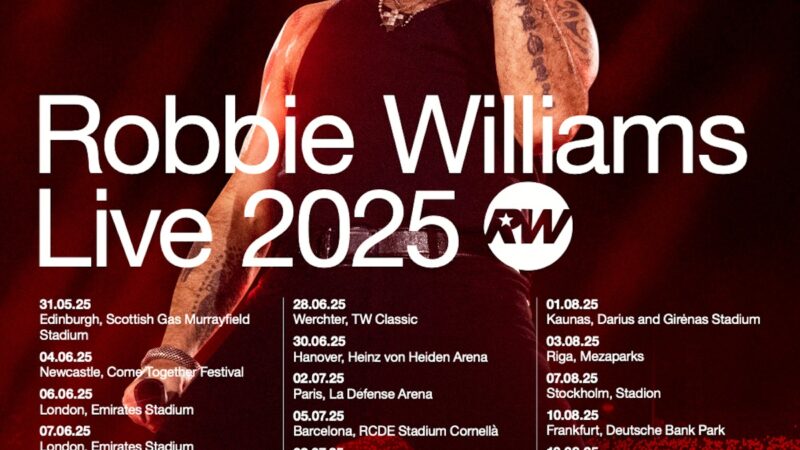 Robbie Williams auf Live Tour 2025 am 26.07.25 im Olympiastadion, München