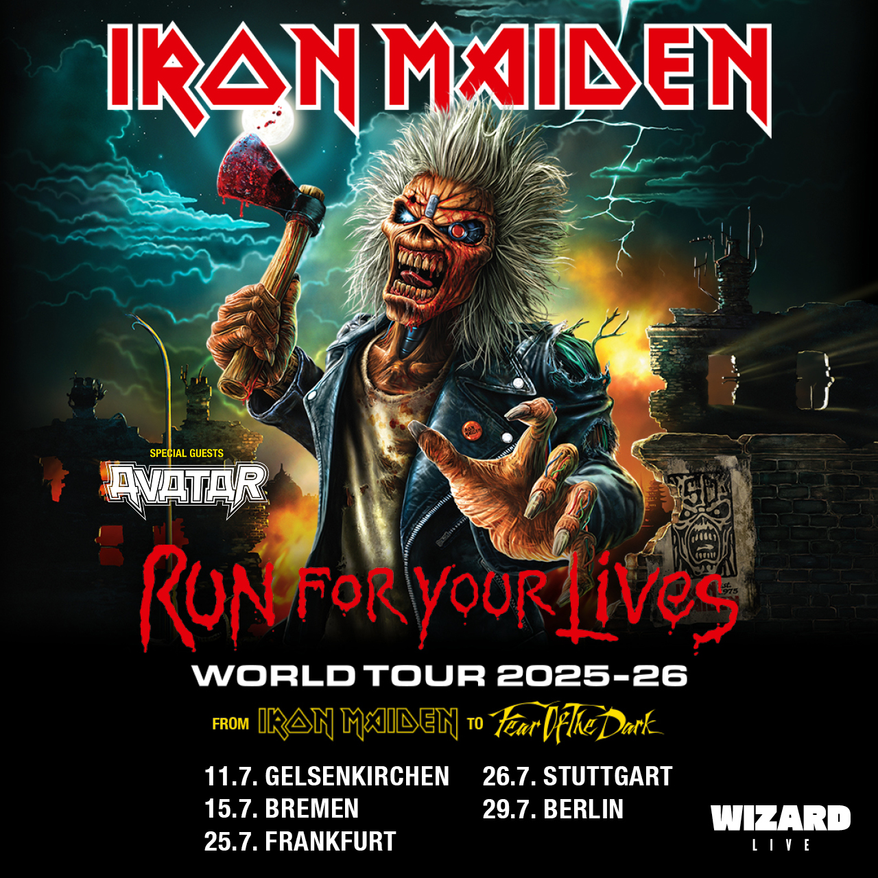 Iron Maiden auf “Run For Your Lives” Worldtour 2025-2026