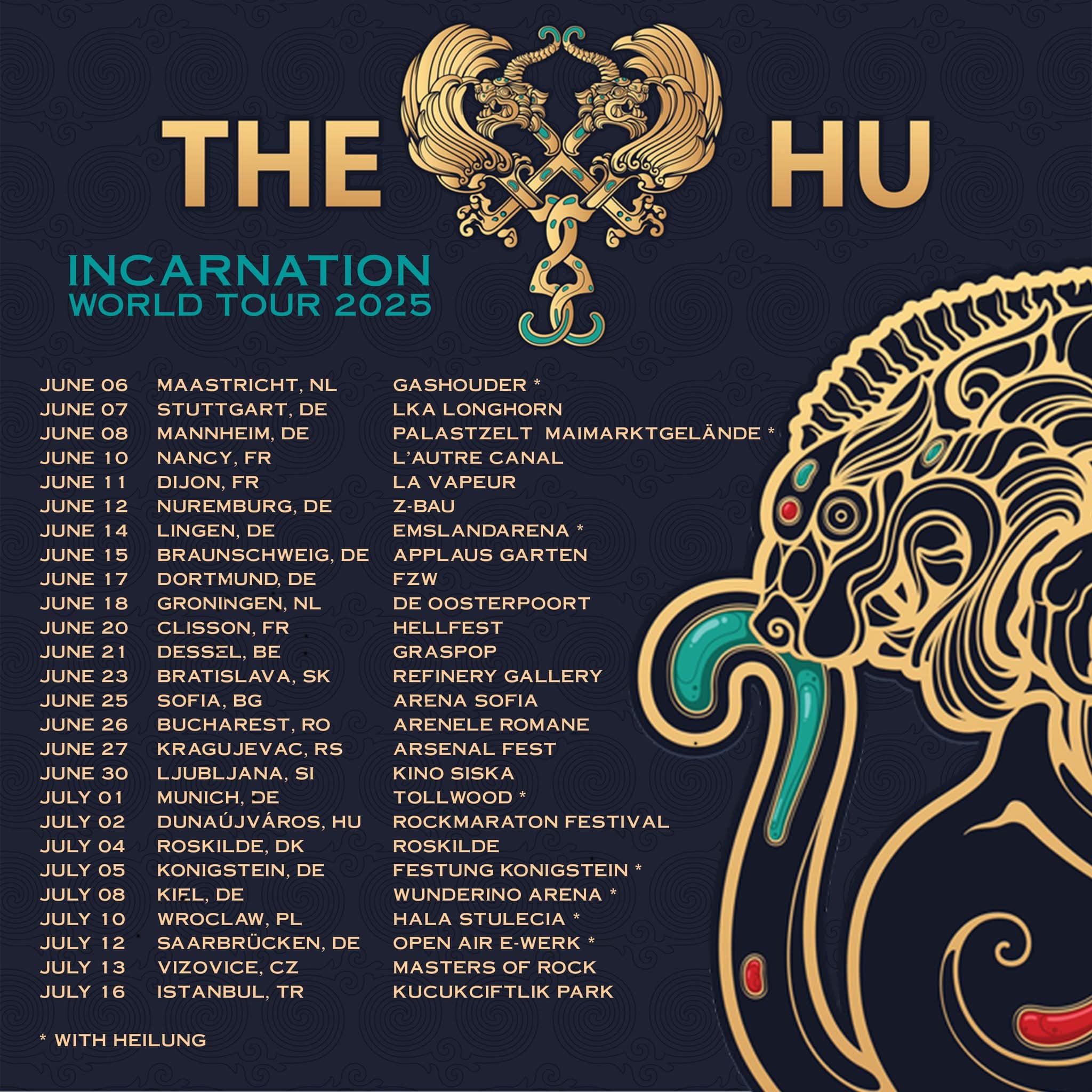 The Hu auf “Incarnation World Tour” 2025