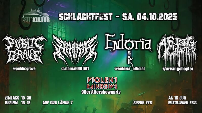 Schlachtfest #7 am 04.10.25 in Fürstenfeldbruck