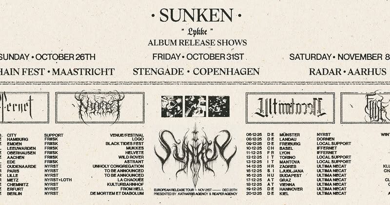 Sunken auf Releasetour von „Lykke“