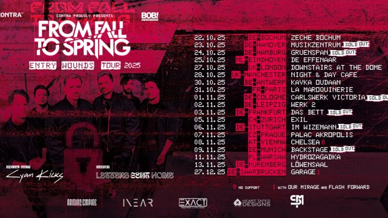 From Fall To Spring auf „Entry Wounds“ Tour