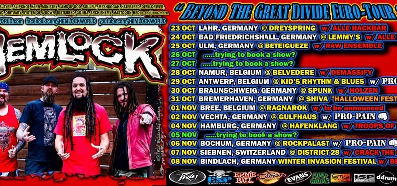Hemlock auf „Beyond The Great Divide Euro Tour“ 2025