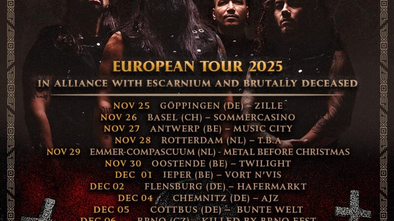 Ereboros auf Europa-Tour mit Escarnium und Brutally Deceased