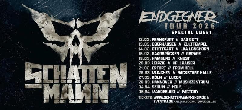 Schattenmann auf „Endgegner Tour“ 2026