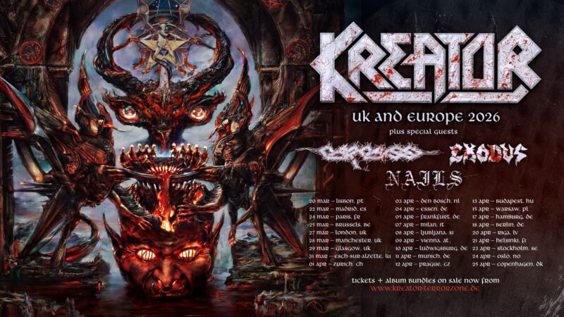 Kreator auf „Krushers Of The World“ Tour 2026