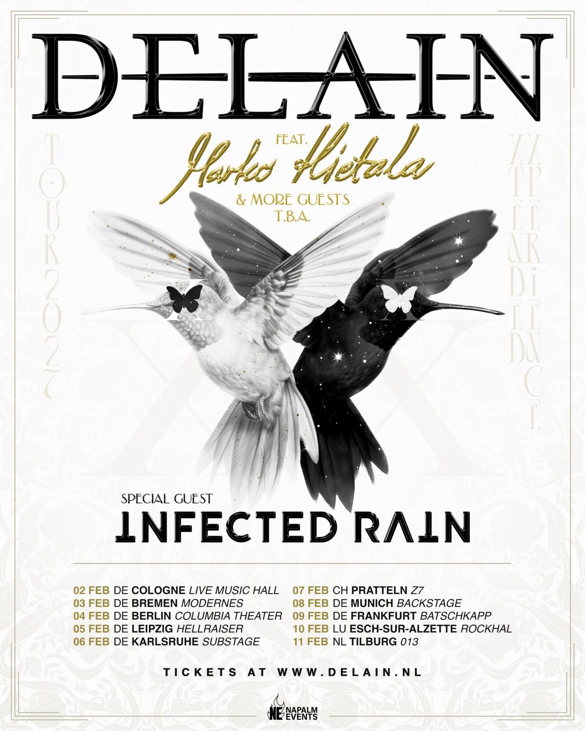 Delain ft. Marko Hietala auf Tour 2027