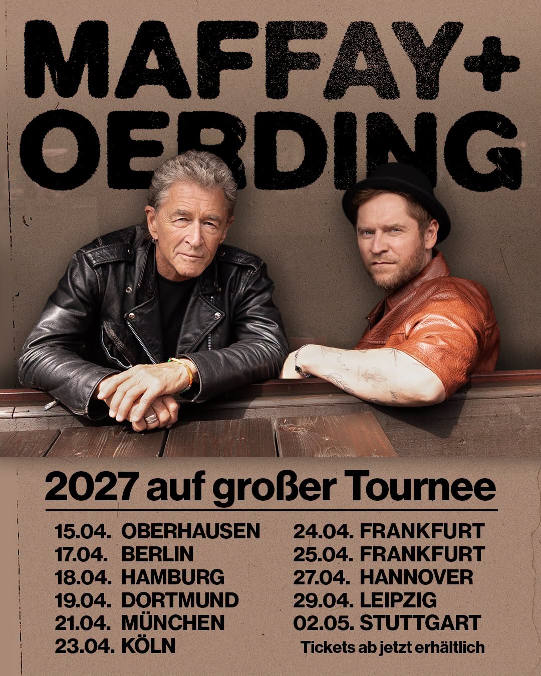 Peter Maffay & Johannes Oerding gemeinsam auf Tour 2027