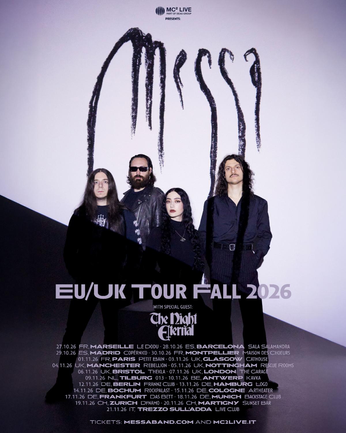 Messa & The Night Eternal auf Europa Tour