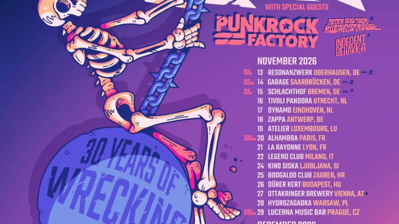 Zebrahead – 30 Years of Wrecking EUROPE Tour 2026
