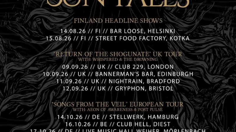 As The Sun Falls auf “Songs From The Veil” European Tour 2026 mit Marduk + Aeon of Awareness