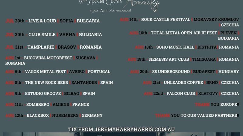 The Walking With My Darkness European Tour 2026