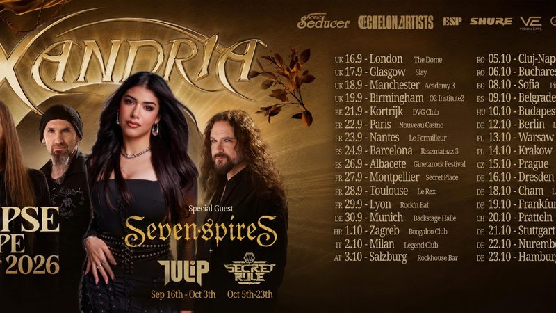 Xandria auf “Eclipse Europe” Tour 2026 – Update