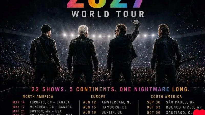 U2 kündigen Welttournee für 2027 an